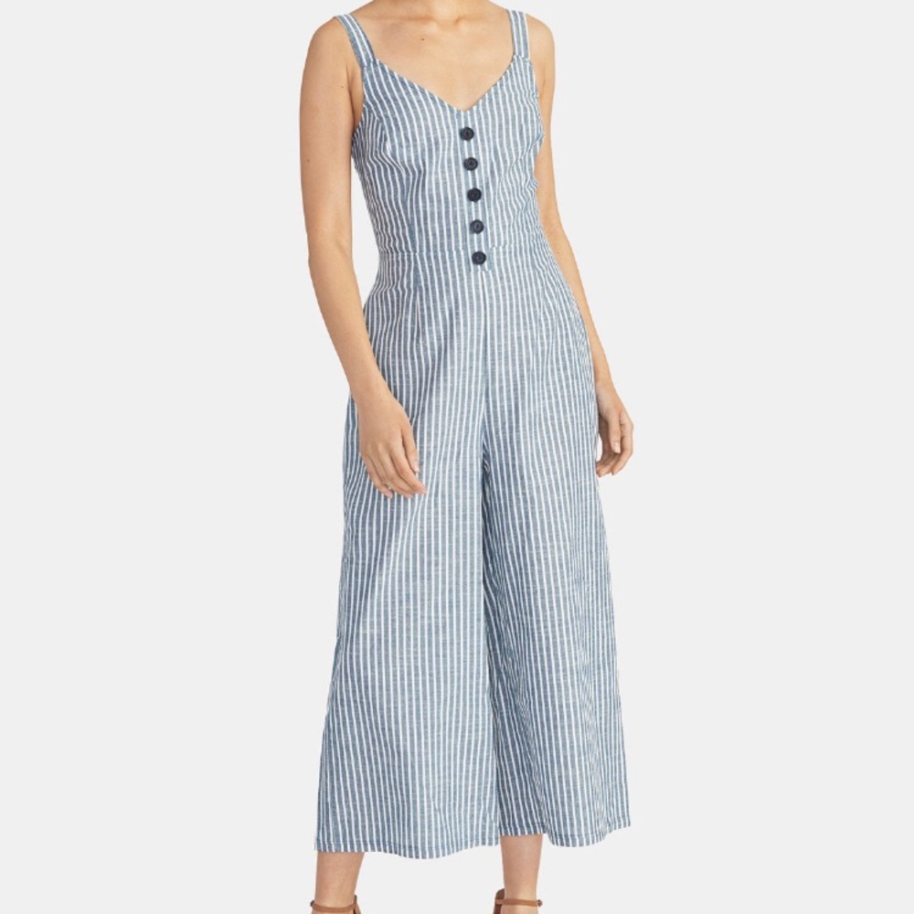 Racheal Roy cotton cropped tie-back jumpsuit